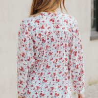 Дамска риза с дълъг ръкав и флорален принт, снимка 2 - Ризи - 40503656