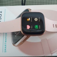 Смарт часовник Fitbit Versa 2,Розов,(включени S и L ленти)сърдечен ритъм, музика, вградена Alexa, пр, снимка 6 - Смарт гривни - 40420172