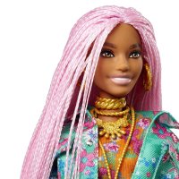 Кукла Barbie - Екстра: С розови плитки Mattel GXF09 , снимка 5 - Кукли - 42397810