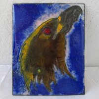 орел емайл пано метал картина птица, снимка 3 - Антикварни и старинни предмети - 29299715