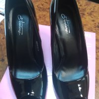 Нови черни обувки лак 38 номер, снимка 3 - Дамски обувки на ток - 40437633