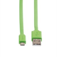Кабел USB-A към Micro USB-B 2.0 Roline 11.02.8763 Зелен 1м, USB-A to Micro USB-B M/M, снимка 2 - USB кабели - 31301225