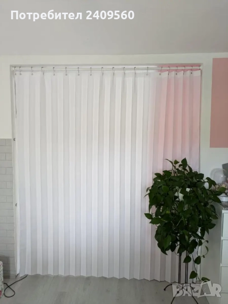 Плътна бяла завеса, снимка 1
