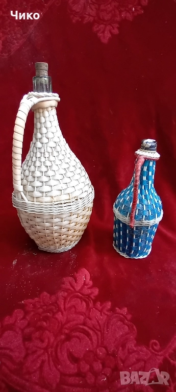 2бр стари стъклени дамаджанки, снимка 1