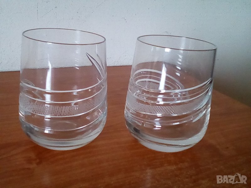 Чаши, гравирано стъкло, снимка 1