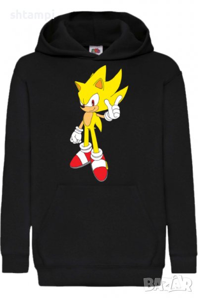 Детски Суитчър/Суитшърт Sonic Super Sonic yellow,Соник,Игра,Подарък,Изненада,Забавление,Рожден Ден, снимка 1