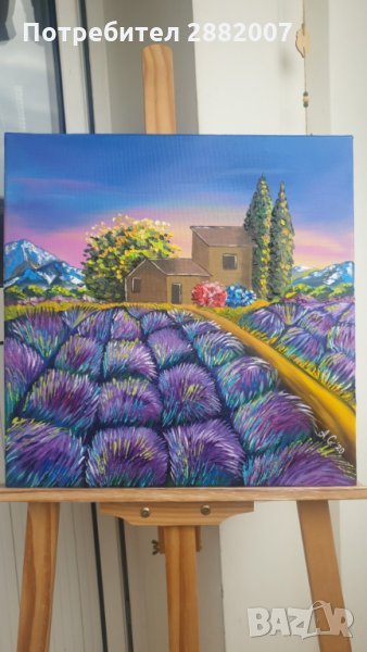 Маслена картина върху платно с дървена подрамка , снимка 1