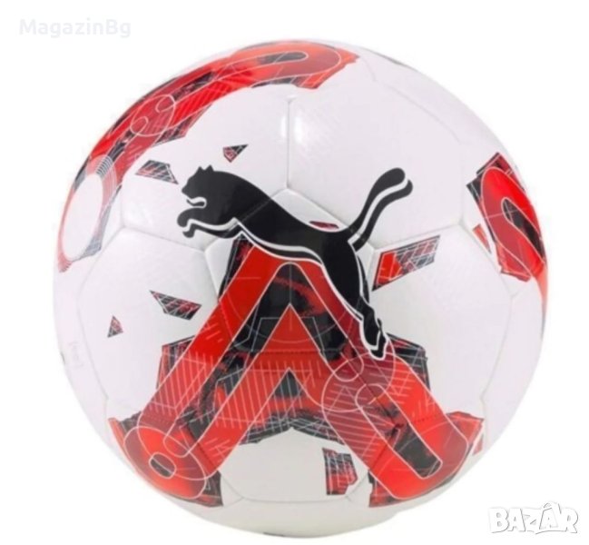 Футболна топка PUMA Orbita 6 MS, Размер 5, Бял с ЧЕРВЕН topka , снимка 1