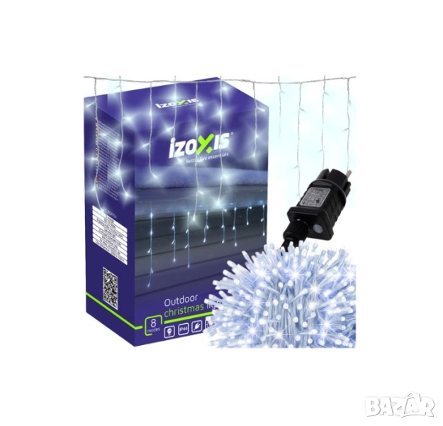 Коледни лампички за външен монтаж / Външни коледни лампички завеса-15м, снимка 1