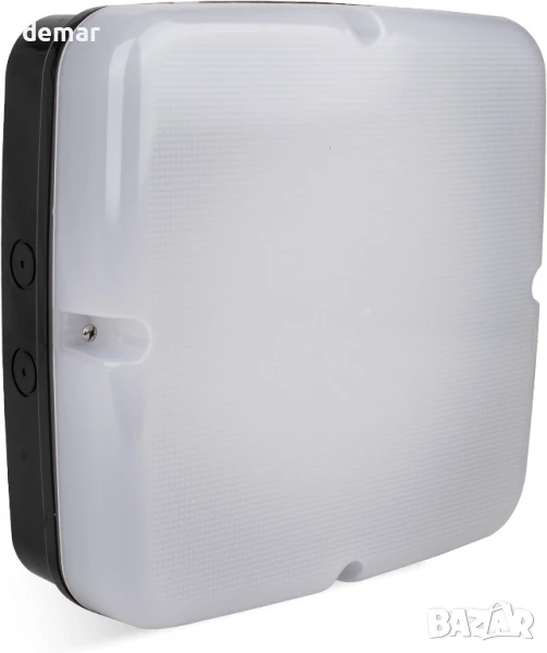 Bright Source стенен и таванен квадратен LED панел, черен, превключваща мощност 9W 14W 18W, IP65, снимка 1