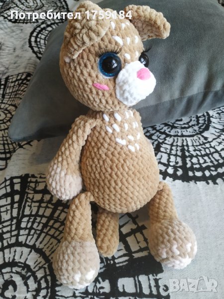 плетена играчка коте, снимка 1