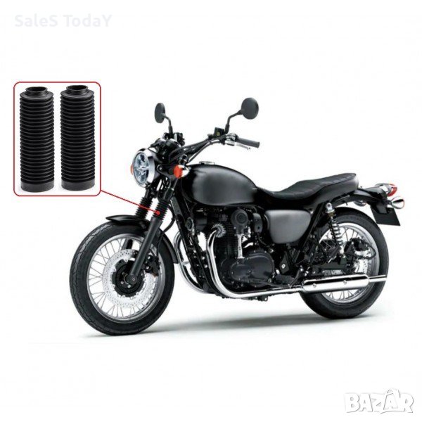 Комплект Прахоуловители за мотор, Универсален маншон, 2 бр, черен, снимка 1