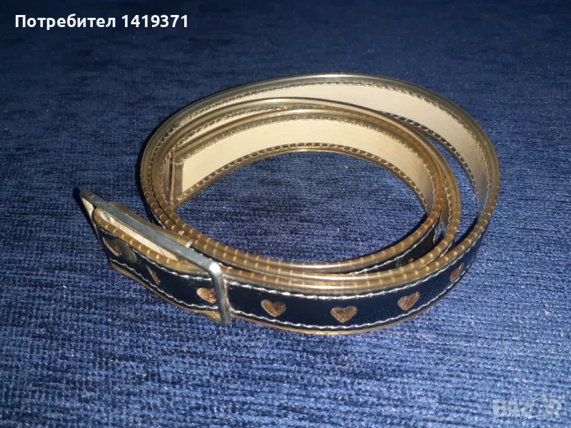 Красив черен дамски колан с дължина 90.5 см, снимка 1