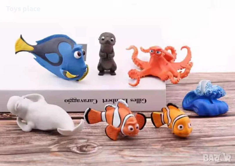 Лот 6бр фигурки за торта Немо, снимка 1