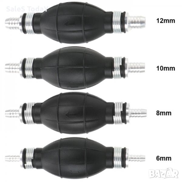 Подкачваща помпа, за дизел, гумена, 8мм или 10мм, снимка 1