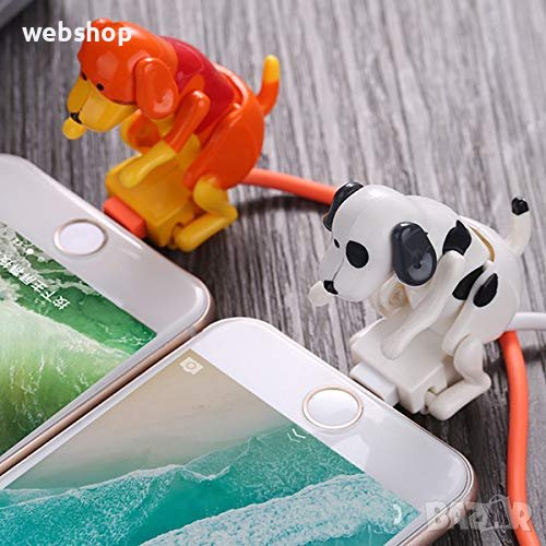 КАБЕЛ ЗА ЗАРЕЖДАНЕ НА ТЕЛЕФОН С ВГРАДЕНО КУЧЕ ЛЮБОВНИК, РАЗГОНЧО, 120 СМ, снимка 1