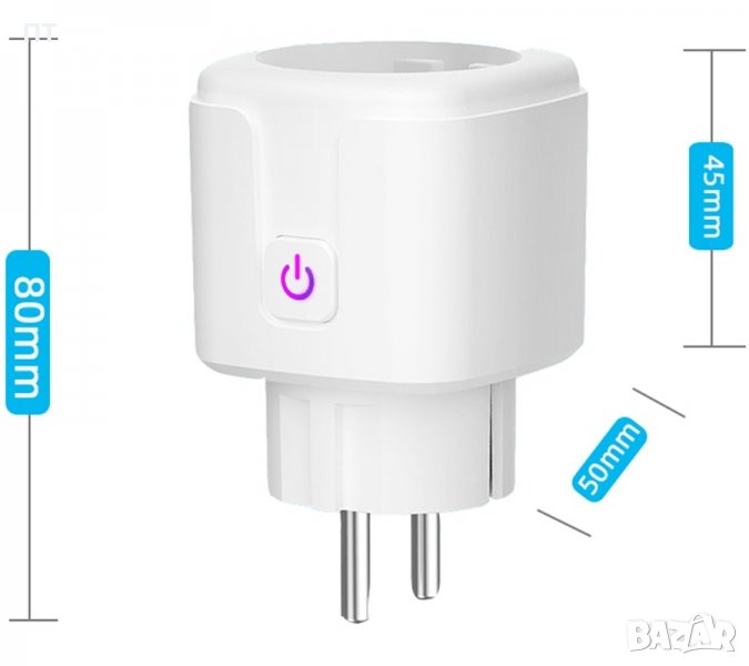 Wi-Fi управляем контакт Tuya Smart 16A с времеви график, снимка 1