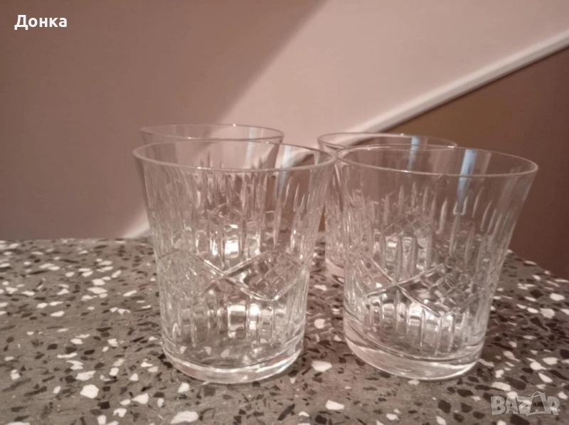 Кристален сервиз- 4 чаши, снимка 1