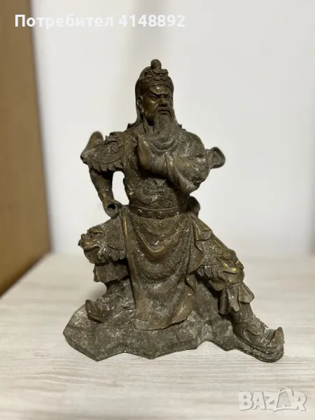 Старинна китайска бронзова статуетка, снимка 1