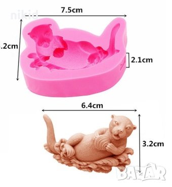 Видра силиконов молд форма украса декор торта фондан шоколад гипс, снимка 1