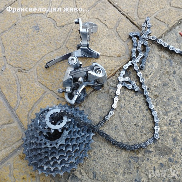 Чифт дерайлйори за велосипед колело Shimano 600 с венец касета 8 скорости и нейната верига , снимка 1