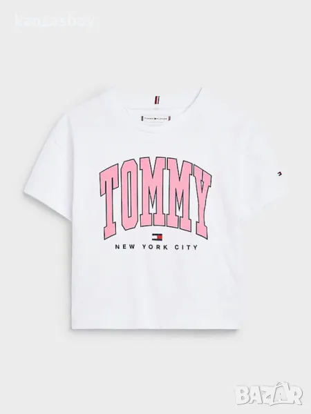 Tommy Hilfiger Contrast Varsity Logo - страхотна юношеска тениска 164см., снимка 1