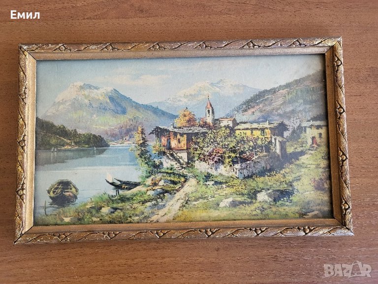 Антикварна репродукция в рамка , снимка 1