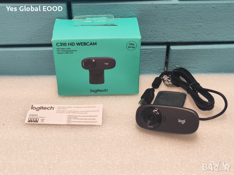 Уеб камера Logitech C310 – 5MP, 720p HD резолюция, черна, снимка 1