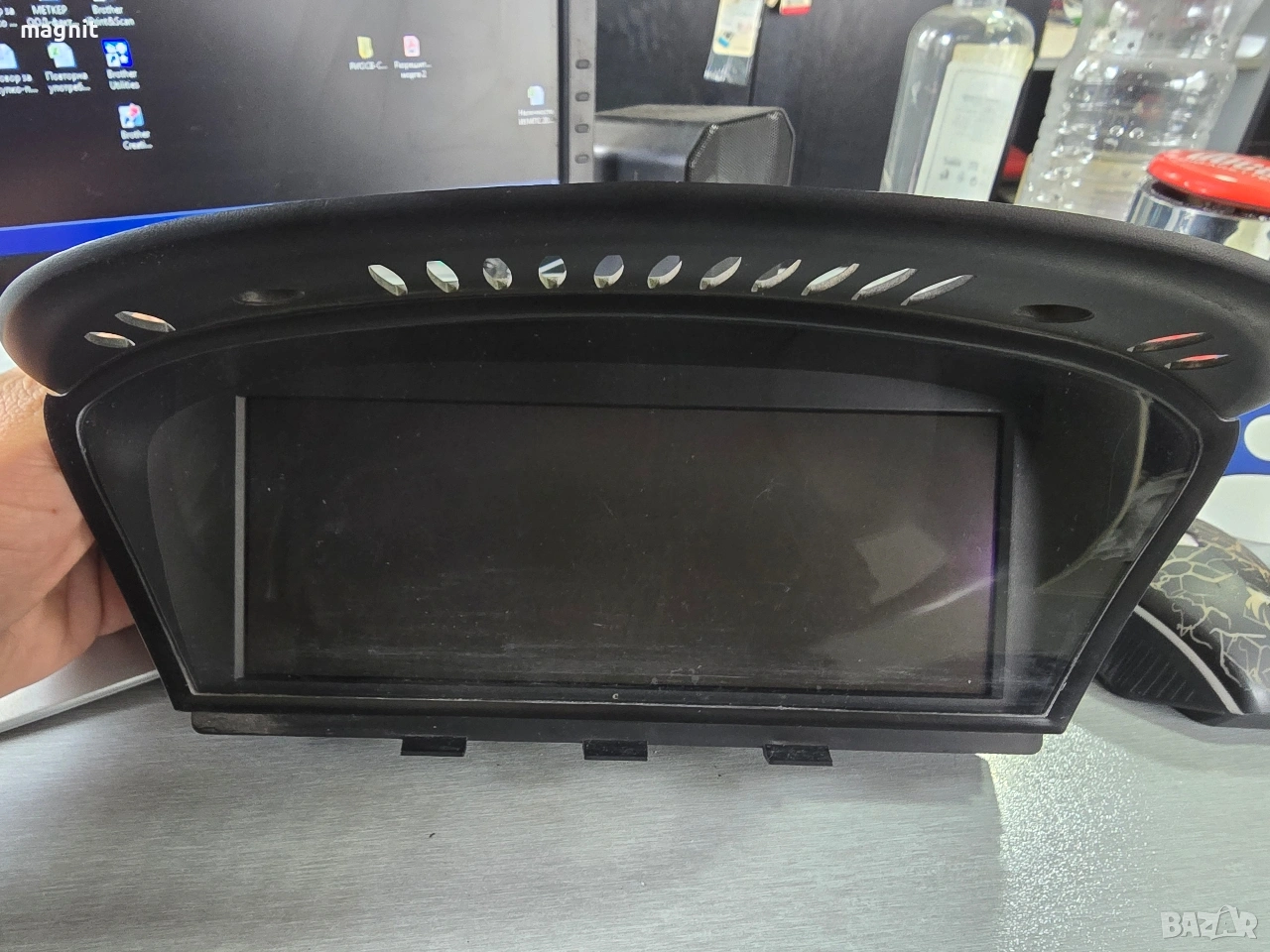 6945660 Дисплей навигация BMW E60 E61 Serie 5 65826945660 / 65.82-6945660 CID 8.8 голяма навигация, снимка 1