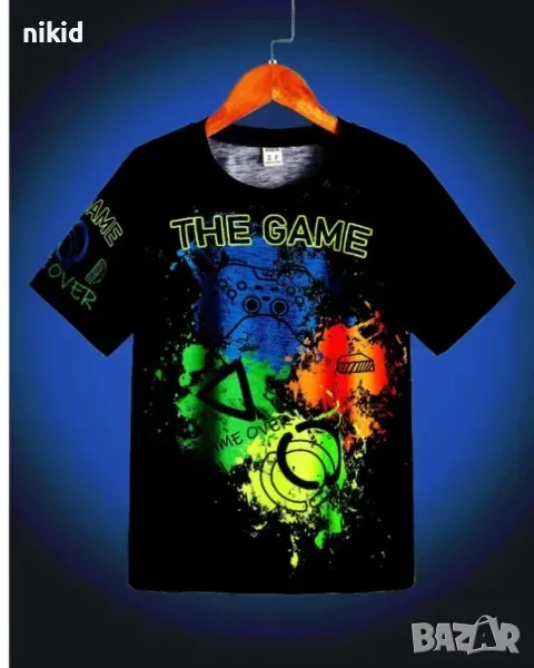 графити Детска тениска джойстик геймър конзола играч, снимка 1