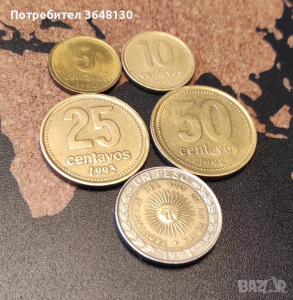 Монети Аржентина, 1992-1994, снимка 1