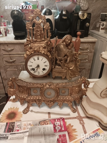 старинен към един немски часовник работещ, снимка 1