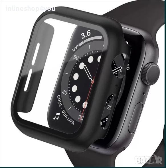 Матов Кейс + Стъклен Протектор за Apple Watch 8 7 6 SE 5 45mm 41 44 40, снимка 1