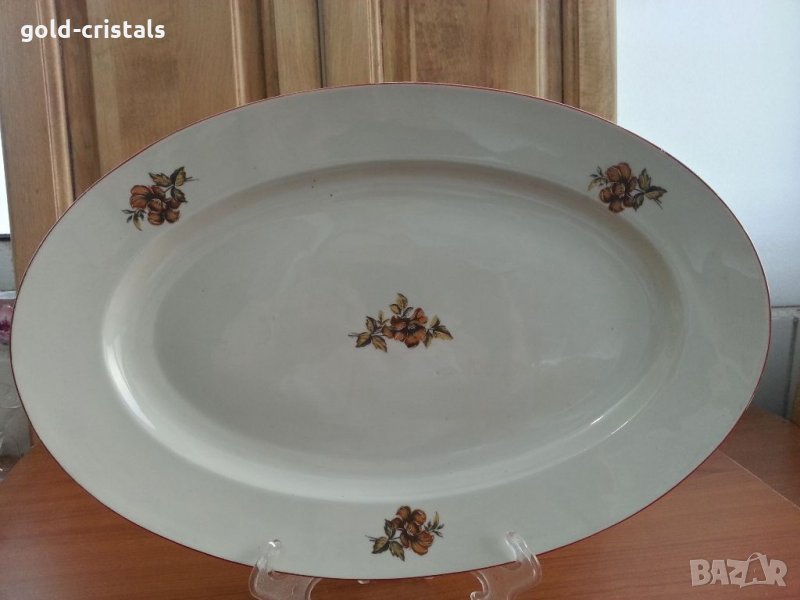 Стар български порцелан плато, снимка 1