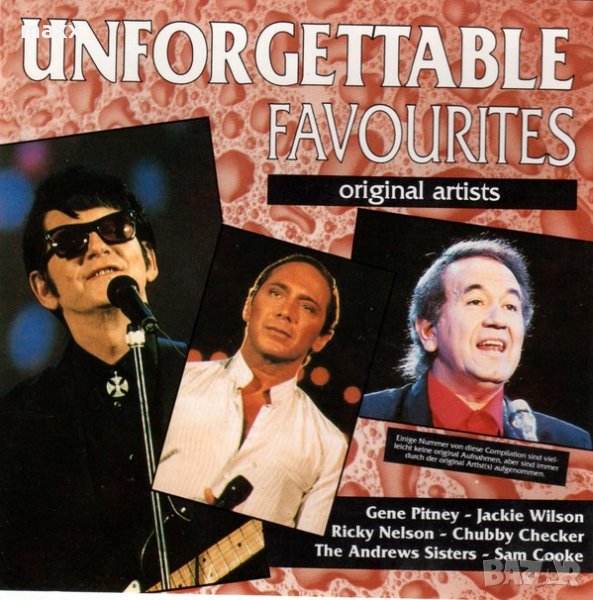 диск CD  Various – Unforgettable Favourites, 1992, снимка 1