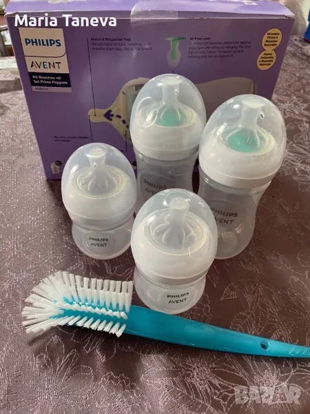 Комплект шишета с биберони за новородено бебе, снимка 1