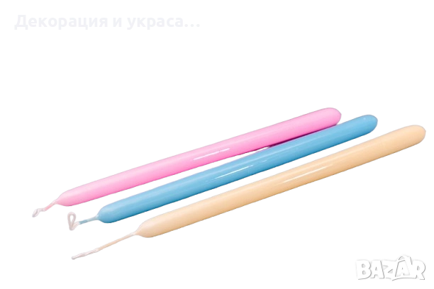 Цветни  свещи за кръщене, снимка 1