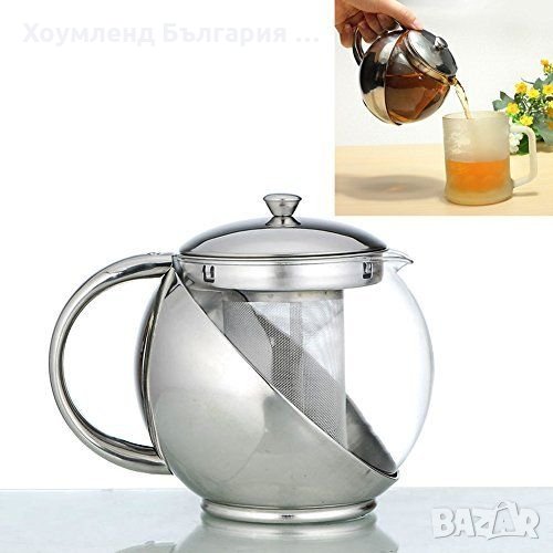 Красив чайник 1,1Л с метален филтър, снимка 1