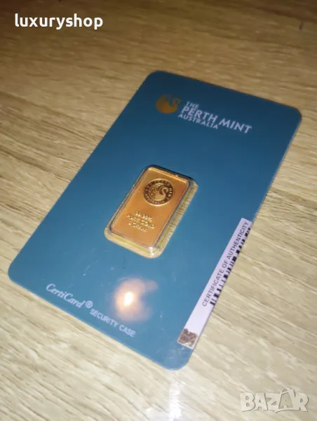 БЕЗПЛАТНА ДОСТАВКА! Златно кюлче 5 грама Perth Mint , снимка 1