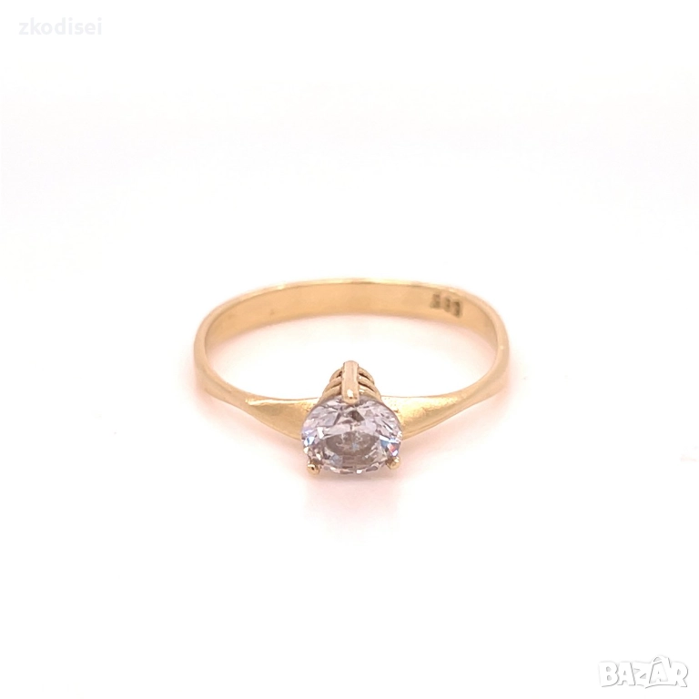 Златен дамски пръстен 1,67гр. размер:58 14кр. проба:585 модел:35632-1, снимка 1