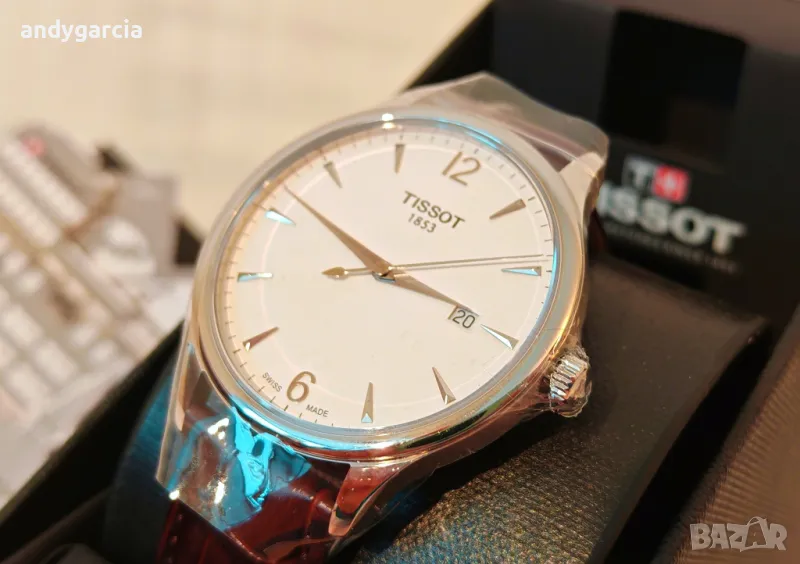 TISSOT Tradition T063.610.16.037.00 T-CLASSIC чисто нов часовник с кутия 100% оригинален watch, снимка 1