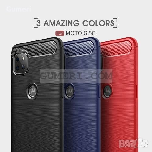 Motorola Moto G 5G Карбонов удароустойчив гръб , снимка 1