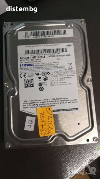 Твърд диск , Hard disk Samsung HD103SJ   1TB, снимка 1