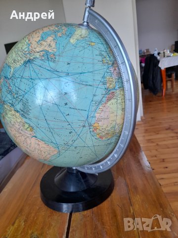 Стар глобус #2, снимка 3 - Антикварни и старинни предмети - 37662890
