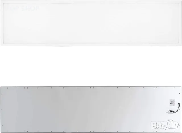 Lumira LED панел 120 x 30 см, 50 W, мрежови светлини, плафони, плосък, без отблясъци вкл. Трансформа