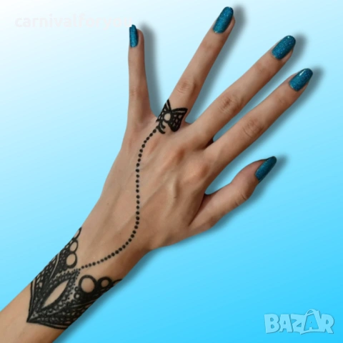 Ръчно рисувани временни татуировки с къна, снимка 12 - Други услуги - 54122584