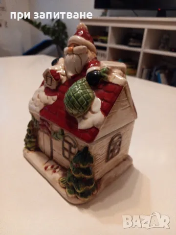 Керамична коледна къщичка кутия, голяма. , снимка 4 - Декорация за дома - 48261156