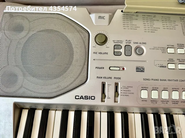 Синтезатор Casio CTK-800 + Оригинално зарядно и Стойка за ноти (Подходящ за начинаещи и MIDI), снимка 4 - Синтезатори - 55825608