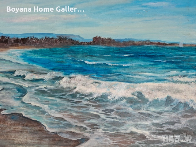 Картина Море проф. Наум Долински, снимка 3 - Картини - 54160308