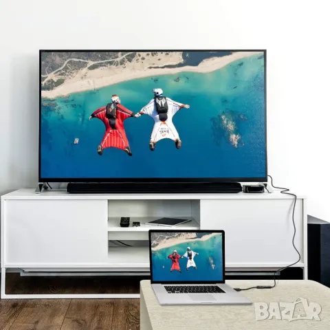 Rankie DisplayPort към HDMI адаптер, HDTV конвертор с 4K резолюция, черен, снимка 5 - Стойки, 3D очила, аксесоари - 49323564